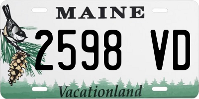 ME license plate 2598VD
