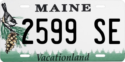ME license plate 2599SE