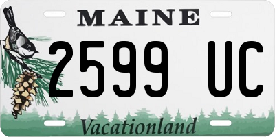 ME license plate 2599UC