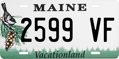 ME license plate 2599VF