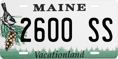 ME license plate 2600SS