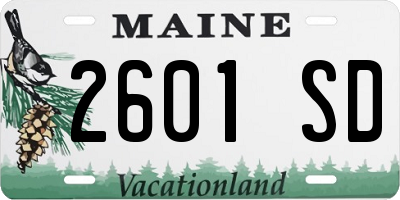ME license plate 2601SD