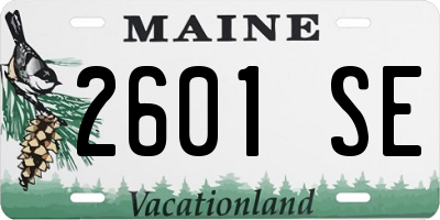 ME license plate 2601SE