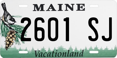 ME license plate 2601SJ