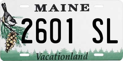 ME license plate 2601SL