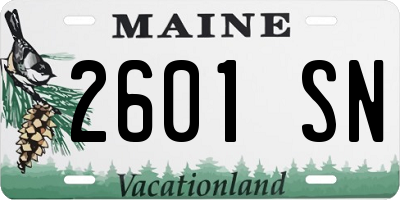 ME license plate 2601SN