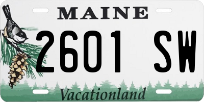 ME license plate 2601SW