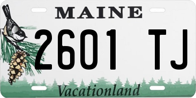 ME license plate 2601TJ