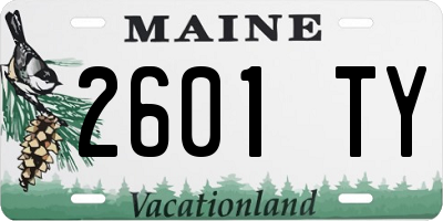 ME license plate 2601TY