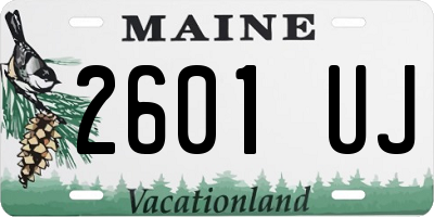 ME license plate 2601UJ