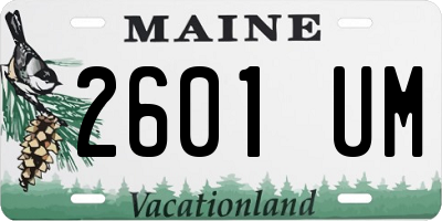 ME license plate 2601UM