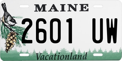 ME license plate 2601UW