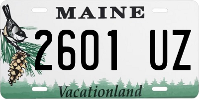 ME license plate 2601UZ