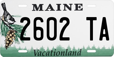 ME license plate 2602TA