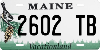 ME license plate 2602TB