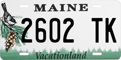 ME license plate 2602TK