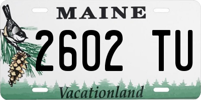 ME license plate 2602TU