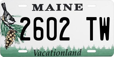 ME license plate 2602TW
