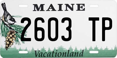 ME license plate 2603TP