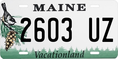 ME license plate 2603UZ