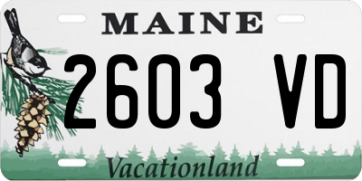 ME license plate 2603VD