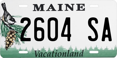 ME license plate 2604SA