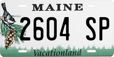 ME license plate 2604SP