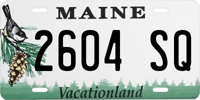 ME license plate 2604SQ