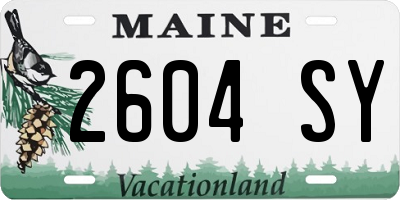 ME license plate 2604SY