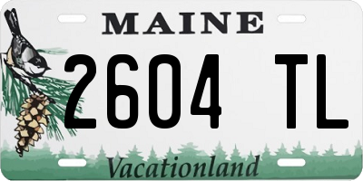 ME license plate 2604TL