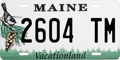 ME license plate 2604TM