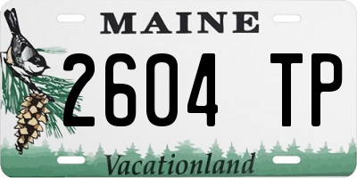 ME license plate 2604TP