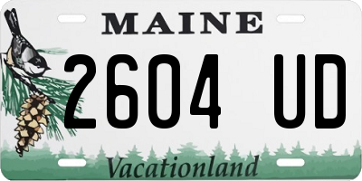 ME license plate 2604UD
