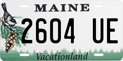 ME license plate 2604UE