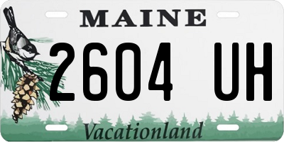 ME license plate 2604UH