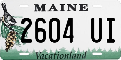 ME license plate 2604UI