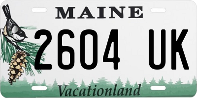 ME license plate 2604UK