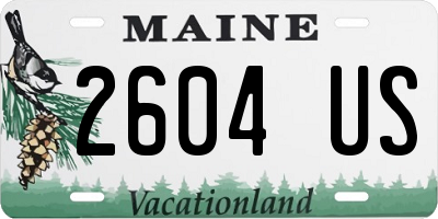 ME license plate 2604US