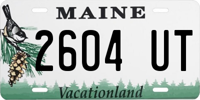 ME license plate 2604UT
