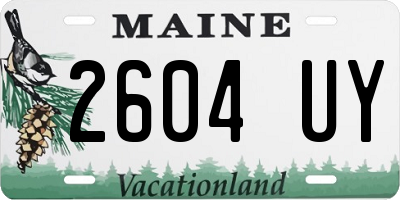 ME license plate 2604UY