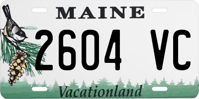 ME license plate 2604VC