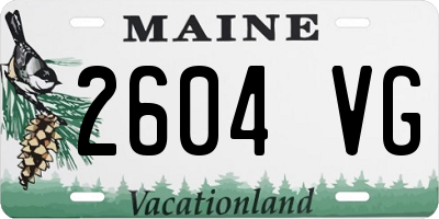 ME license plate 2604VG