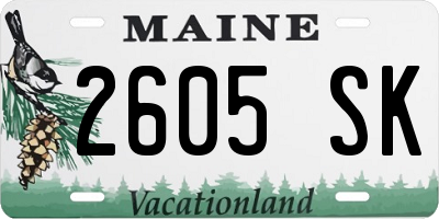 ME license plate 2605SK