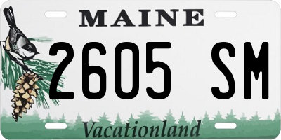 ME license plate 2605SM
