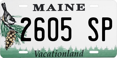 ME license plate 2605SP