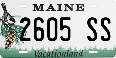 ME license plate 2605SS