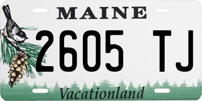 ME license plate 2605TJ