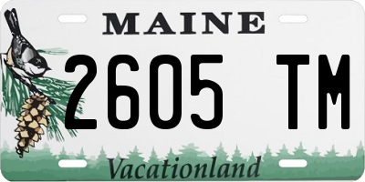 ME license plate 2605TM