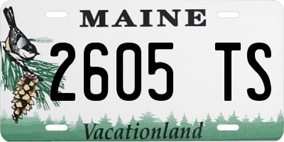 ME license plate 2605TS