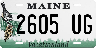 ME license plate 2605UG